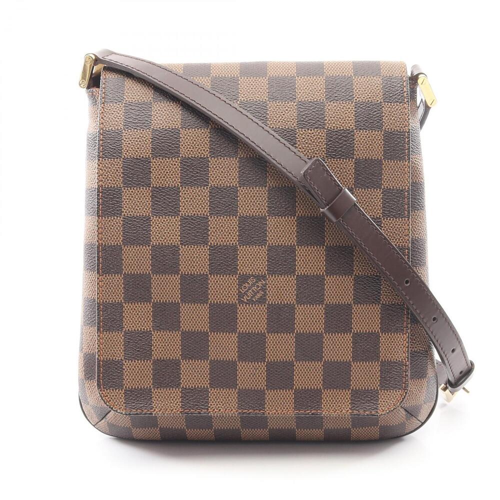 Louis Vuitton Musette Salsa Long Strap Shoulder Bag Canvas Leather Damier Brown